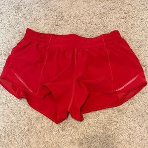 lululemon athletica Vibrant Red Athletic Shorts